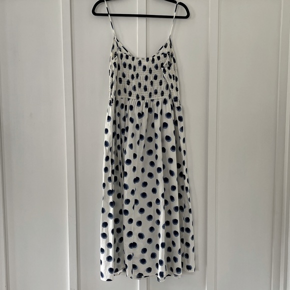 H&M Smocked Cotton Dress Sz L - Picture 2 of 6